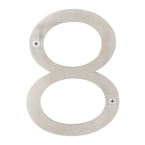 Sure-Loc Hardware Sure-Loc Hardware Stainless Steel House Number, 6, No. 8, Satin Stainless HNSS6-8 SS - main